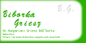 biborka griesz business card